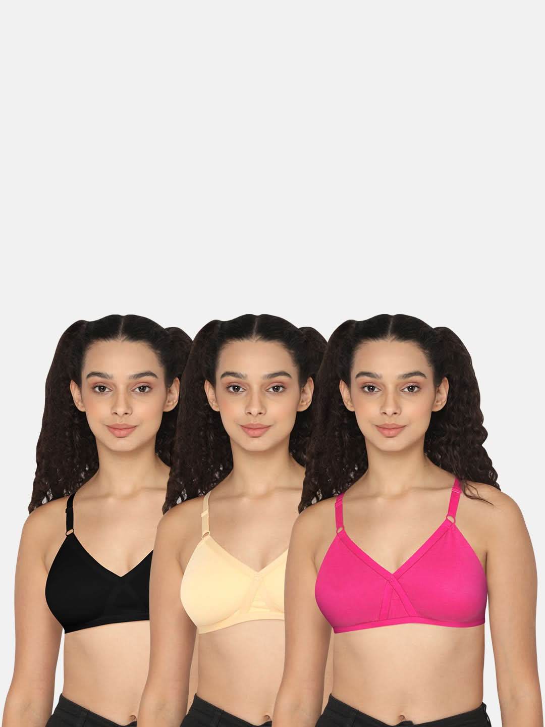 Naidu Hall Pretti Knitwear Bra Combo Pack – Soft, Comfortable, and Supportive Bras for Everyday Wear (C66) - Naidu Hall Family Store