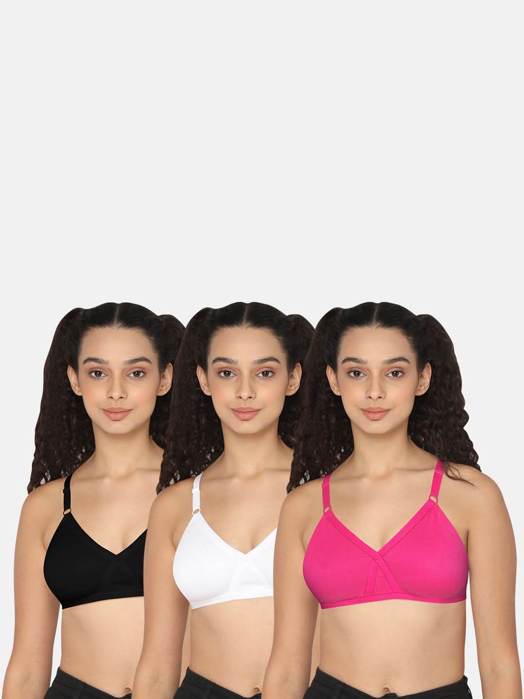 Naidu Hall Pretti Knitwear Bra Combo Pack – Soft, Comfortable, and Supportive Bras for Everyday Wear (C38) - Naidu Hall Family Store