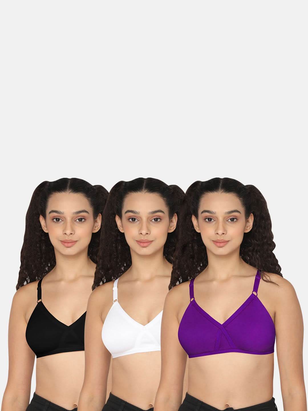 Naidu Hall Pretti Knitwear Bra Combo Pack – Soft, Comfortable Support for Everyday Wear (C42) - Naidu Hall Family Store