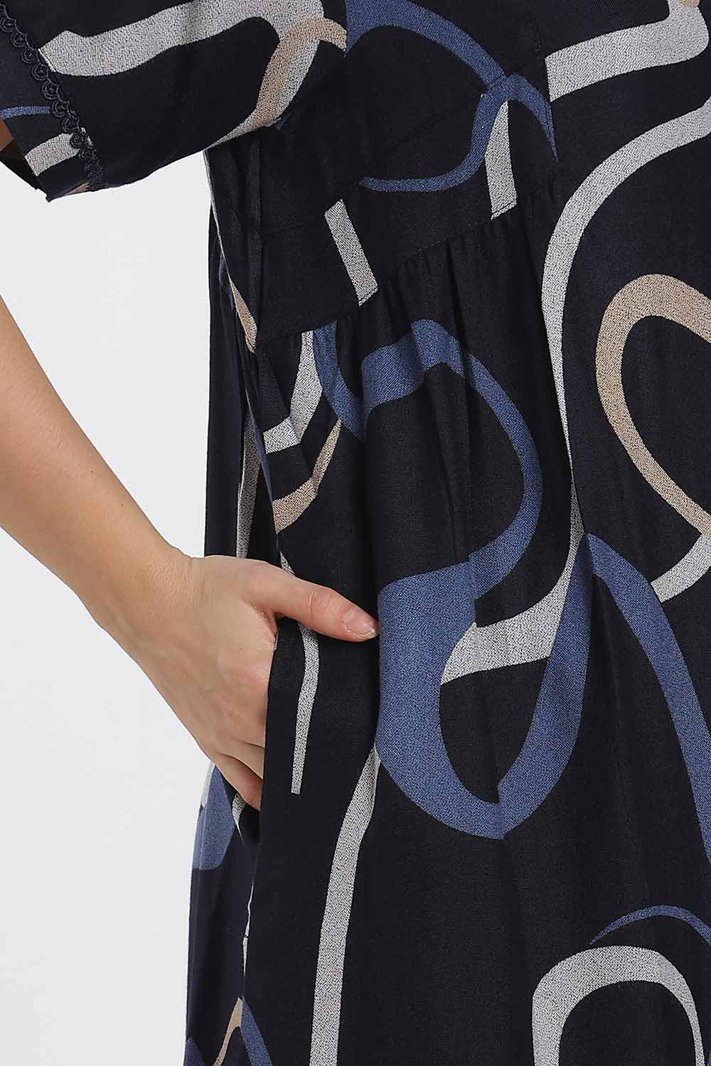 Naidu Hall Printed Cotton Nighty for Women – Full Length Relaxed Fit Sleepwear with Keyhole Neck & Panel Design | Comfortable Daily Wear Nighty
- NF41