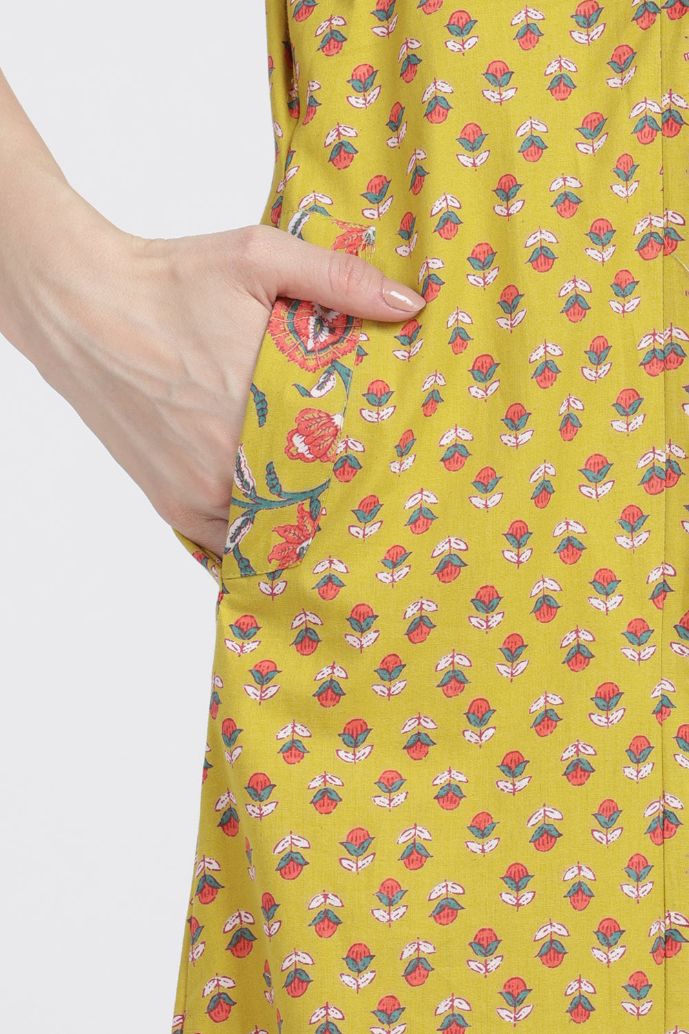 Naidu Hall Women’s Floral Printed Cotton Blend Nighty | Full-Length Round Neck Daily Wear Nightdress
- NB15