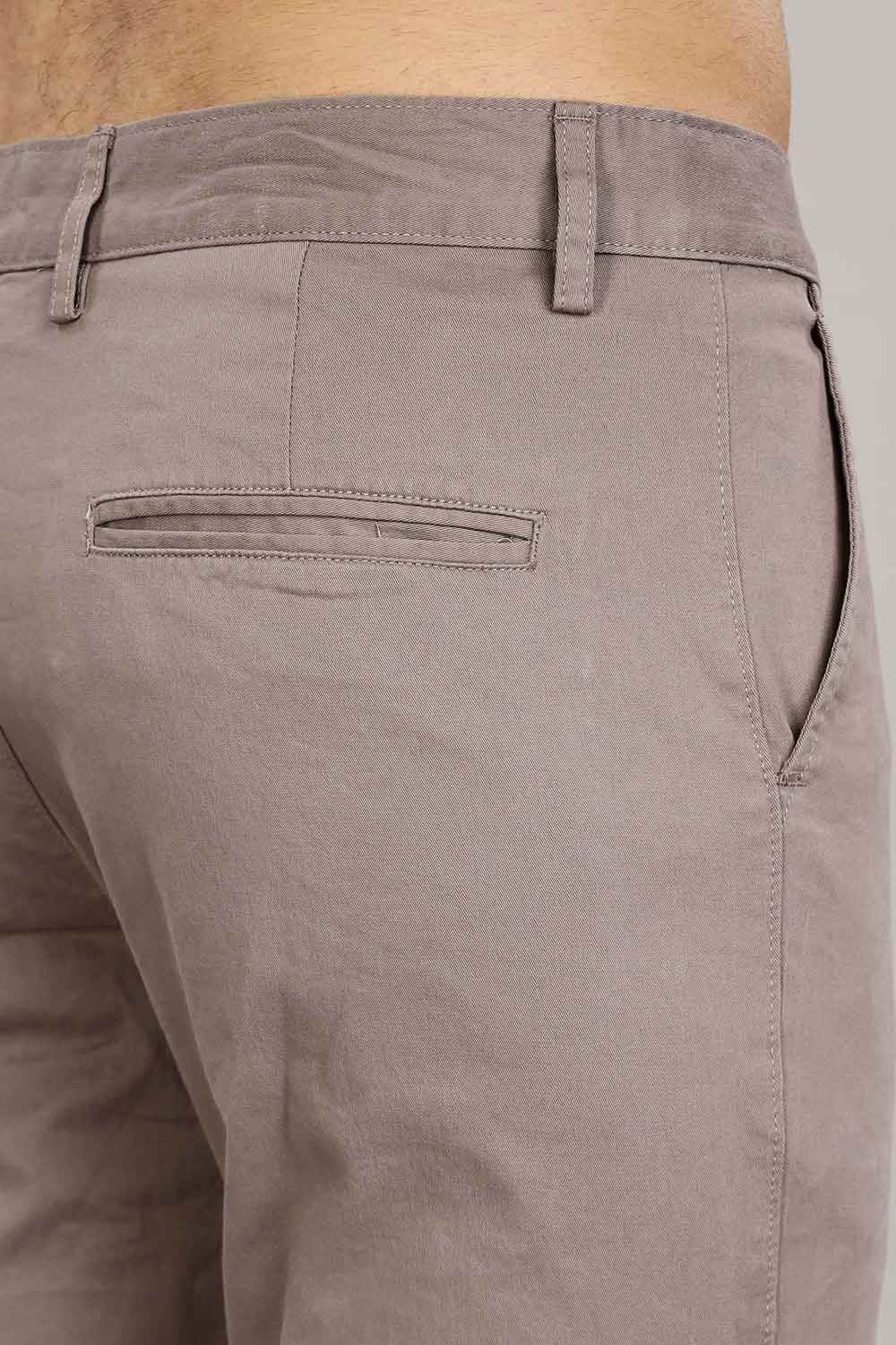 Enhance Men's Grey Cotton Stretch Trousers with Zipper Fly and Side Pockets – Office to Casual Wear - Grey - R405 - Naidu Hall Family Store