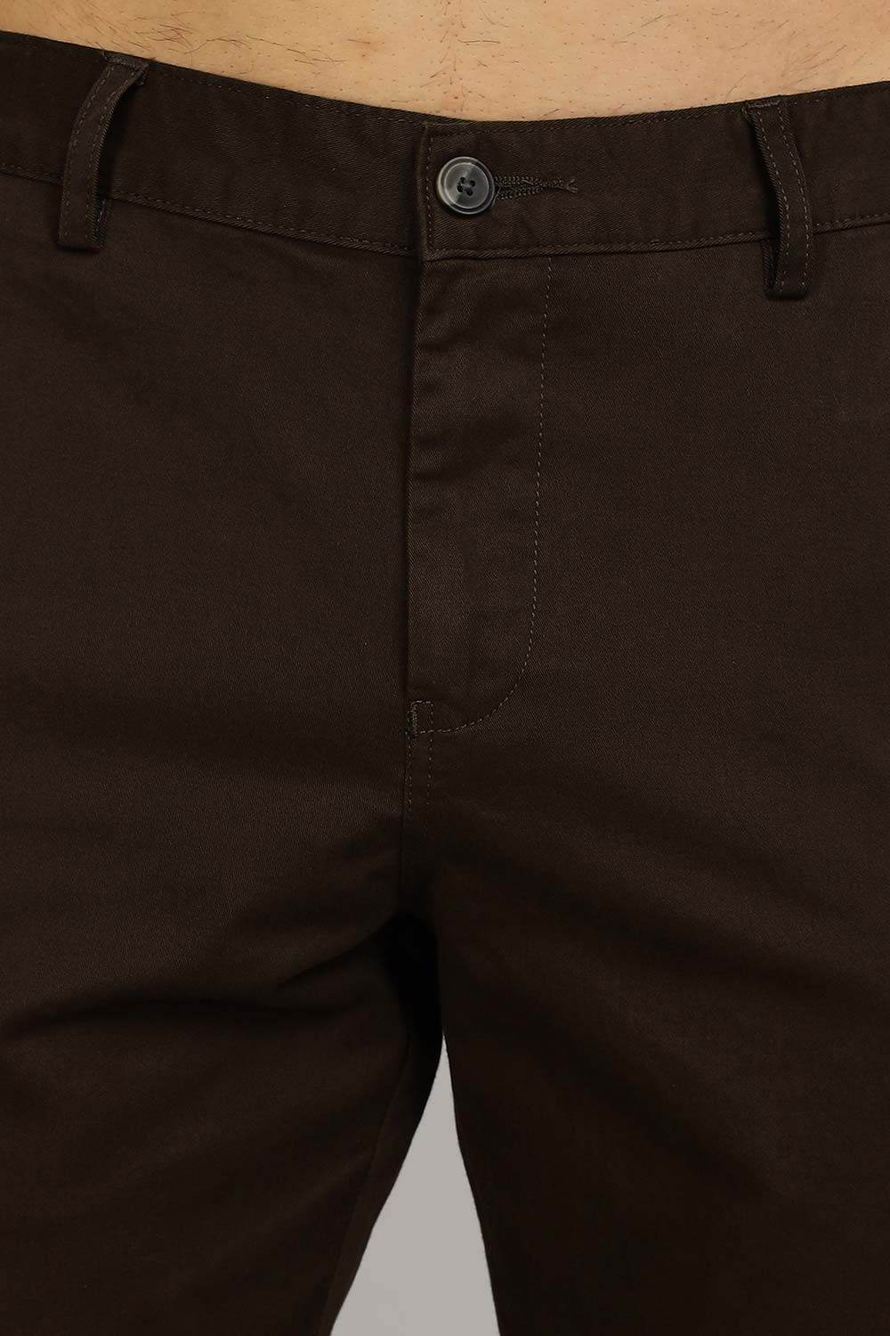 Enhance Men's Grey Cotton Stretch Trousers with Zipper Fly and Side Pockets – Office to Casual Wear - Black - R404 - Naidu Hall Family Store