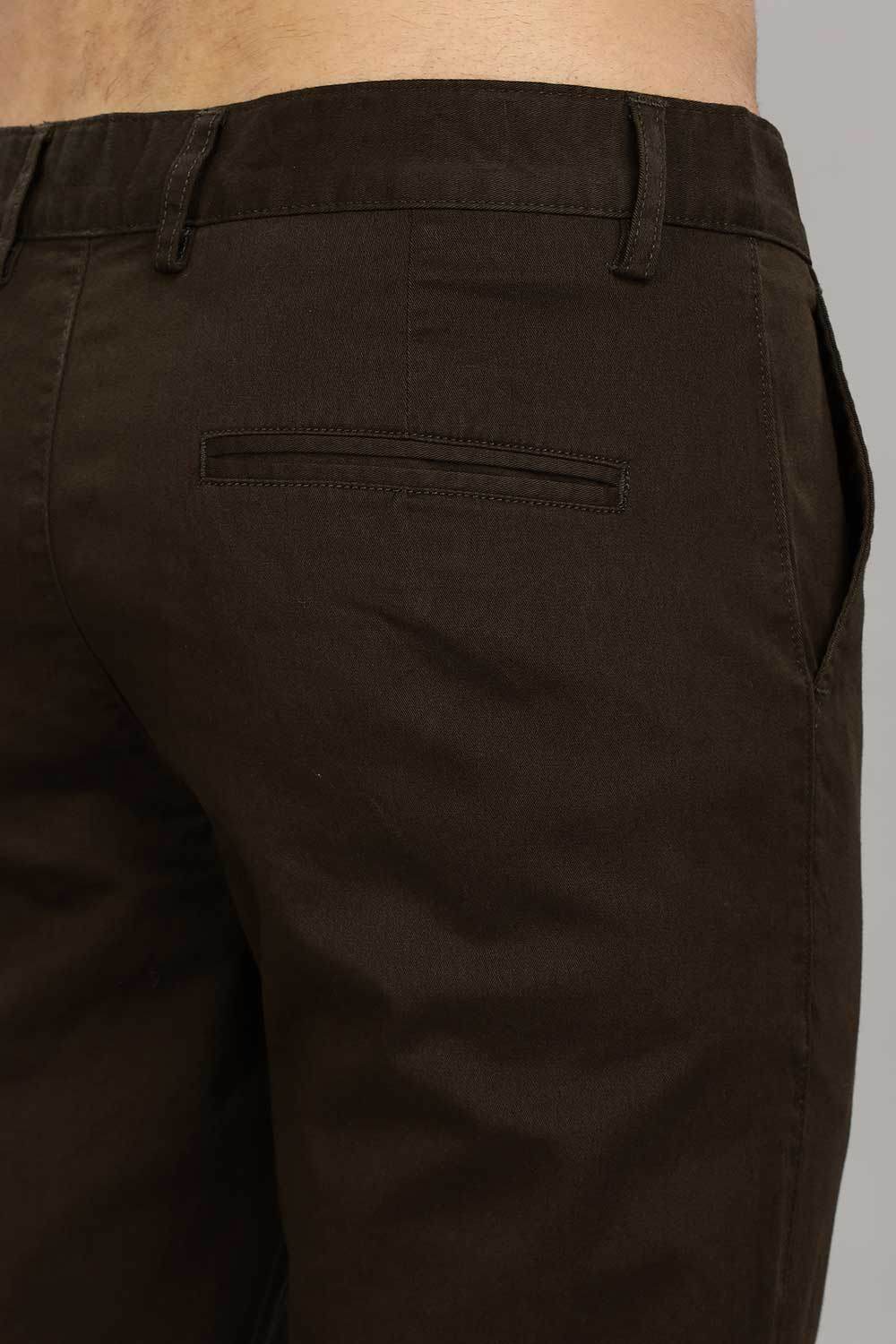 Enhance Men's Grey Cotton Stretch Trousers with Zipper Fly and Side Pockets – Office to Casual Wear - Black - R404 - Naidu Hall Family Store