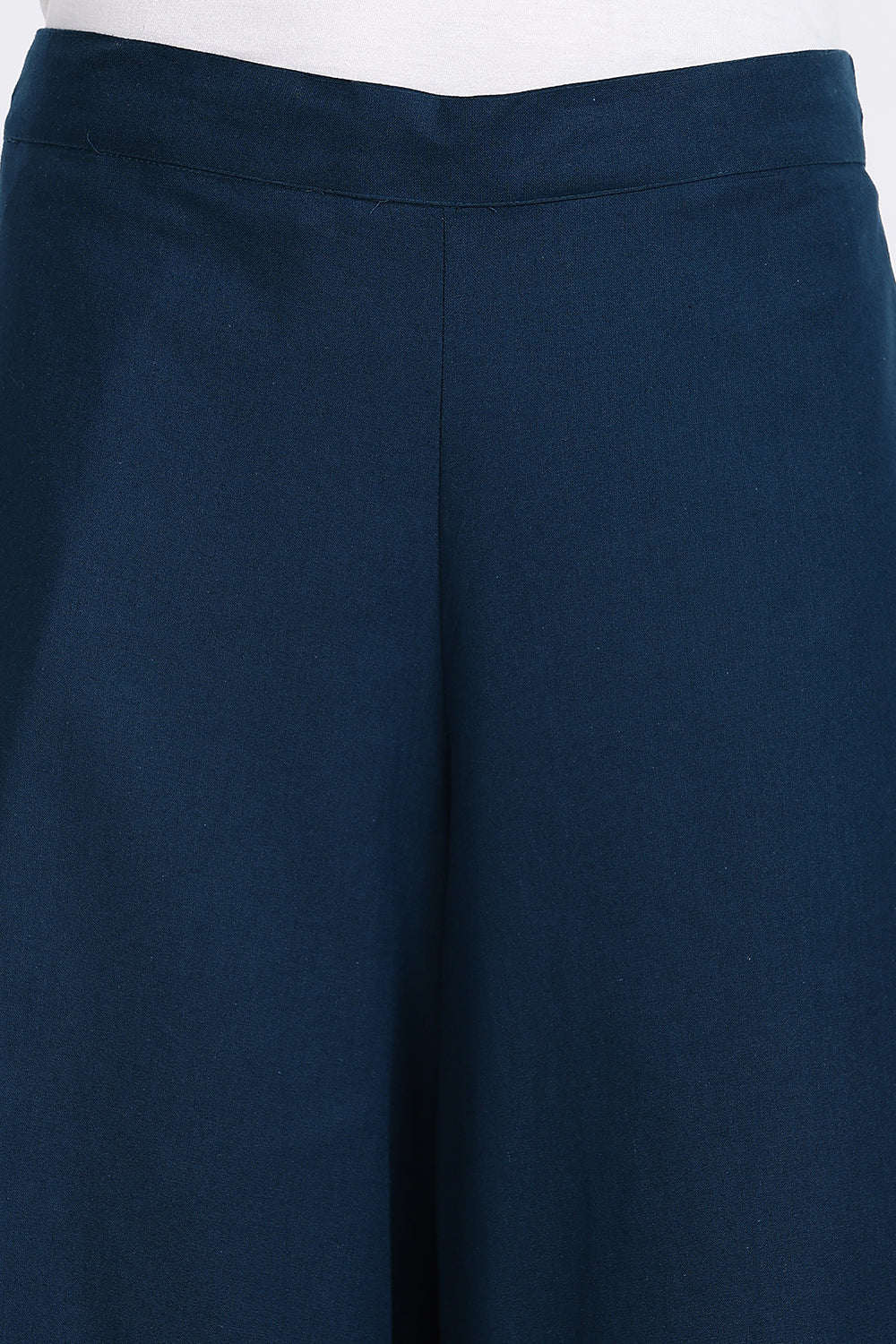 Mythri Women’s Wide-Leg Pant – Cotton Blend Everyday Wear with Pintuck and Lace Insert | Comfortable & Elegant - TD01