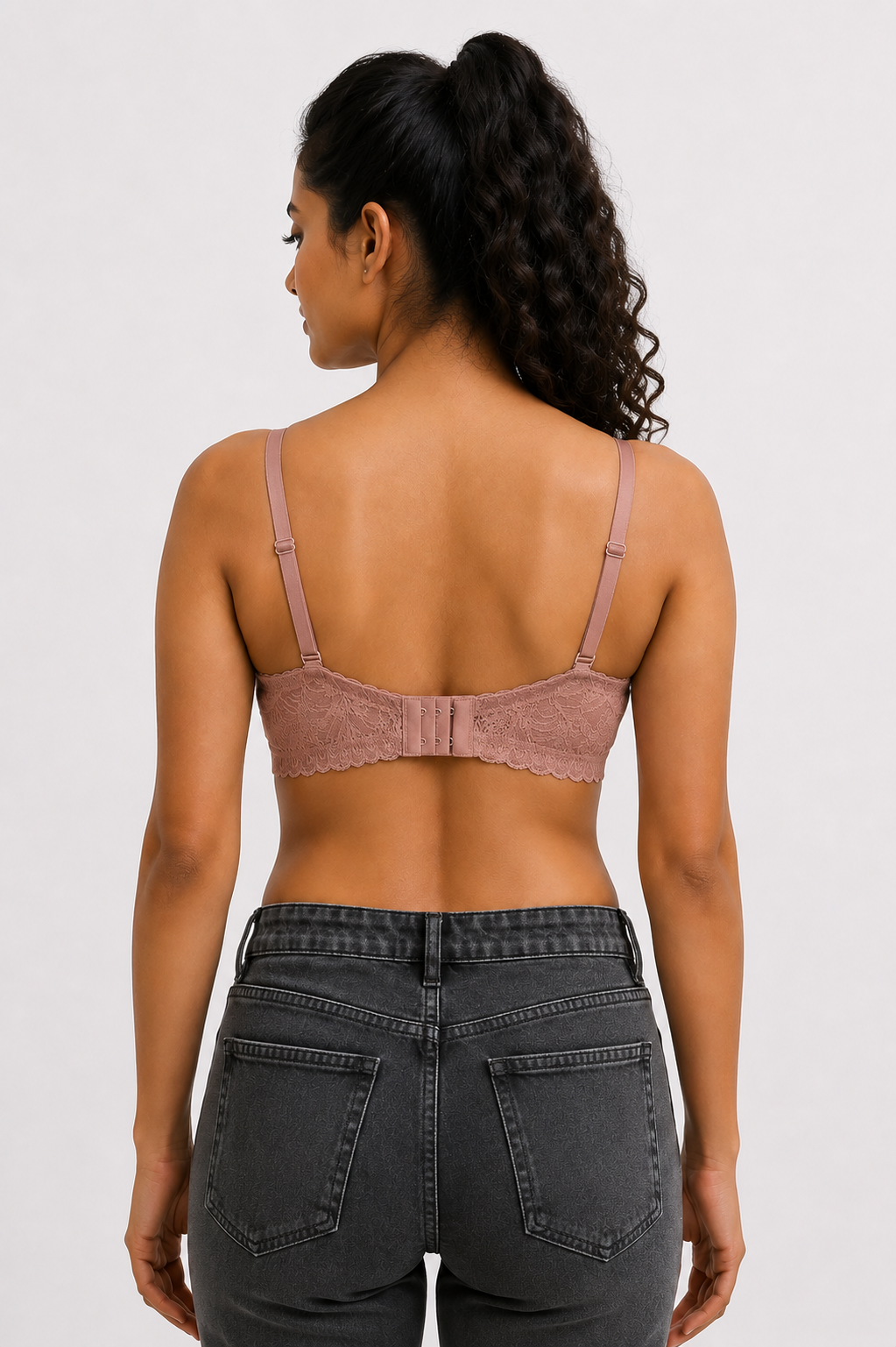 Women's Heavy Push-Up Lace Bra | Underwired Seamless Padded Bra for Women | Low Coverage Cotton Blend Fashion Bra - 9003
