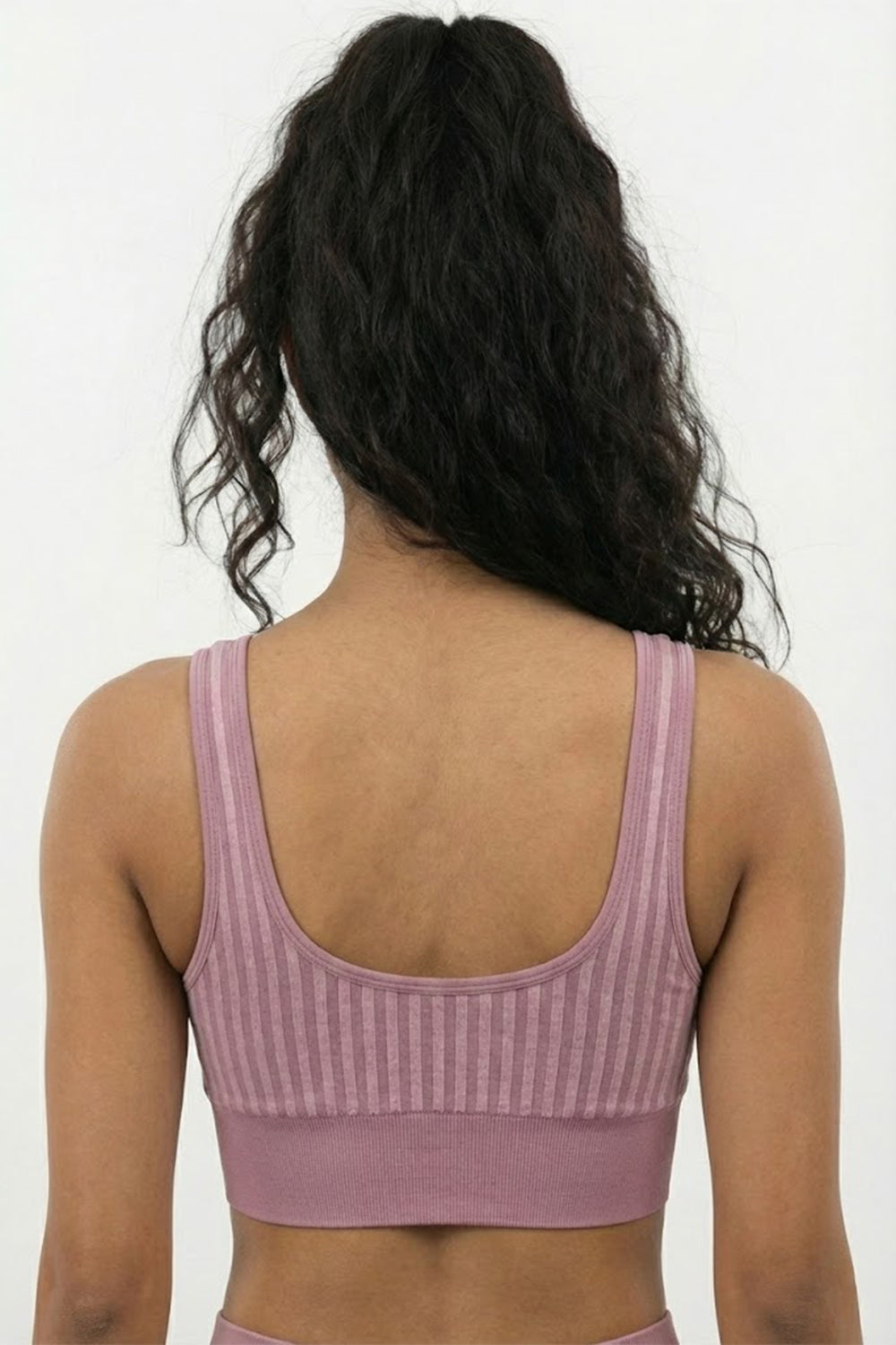 Women’s Padded Sport Bra – Seamless, Sweat-Absorbent, Crop-Top Friendly, High Coverage - 6992