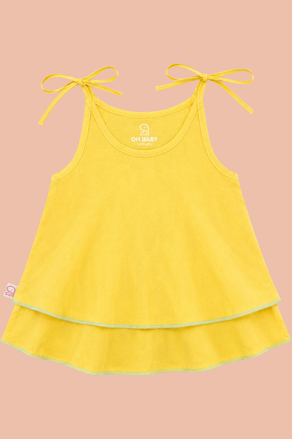 Oh Baby 100% Pure Cotton Everyday Comfort Baby Vest – Soft Breathable Infant Innerwear for Newborn Boys & Girls - Solid - FR03