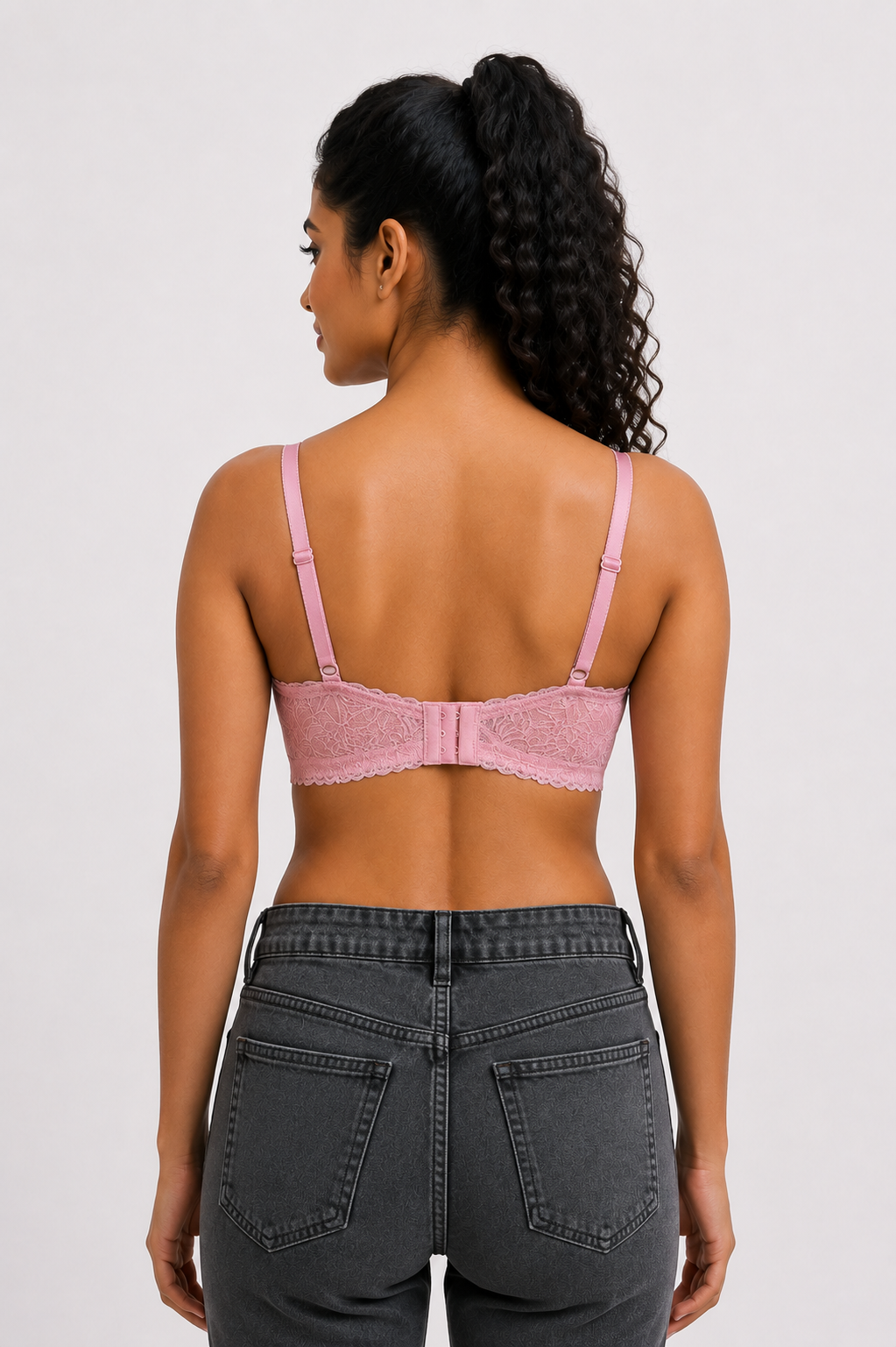 Women's Heavy Push-Up Lace Bra | Underwired Seamless Padded Bra for Women | Low Coverage Cotton Blend Fashion Bra - 9003