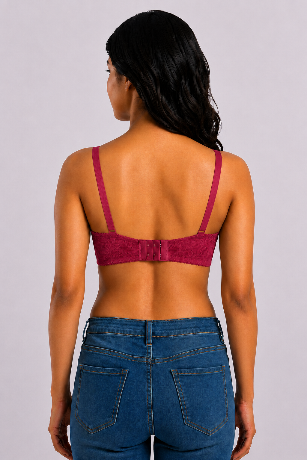 Women's Heavy Push-Up Shimmer Bra | Underwired Seamless Padded Bra for Women | Low Coverage Cotton Blend Fashion Bra - 828