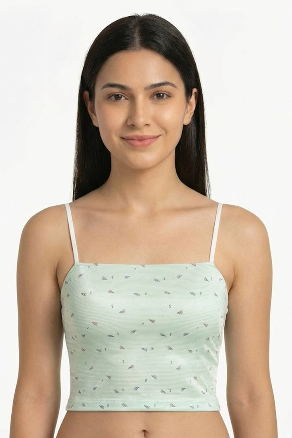 Teen Girls' Cotton-Blend Padded Sports Bra | Seamless, Removable Pads, Everyday Comfort Bra - 8738