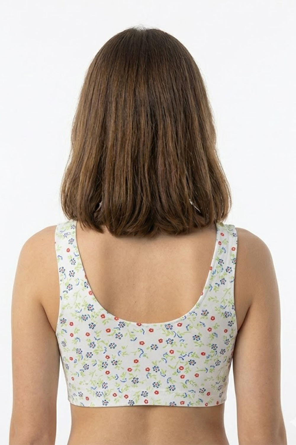 Women's Printed Padded Sport Bra | Medium Coverage, Removable Pads, Seamless Comfort - 8736