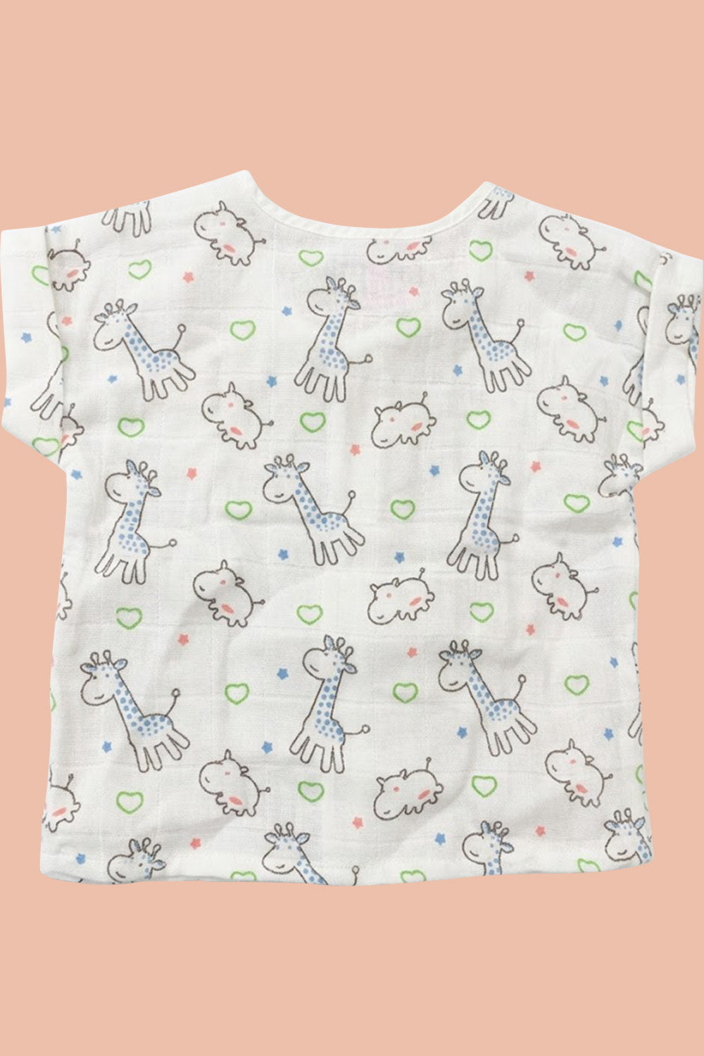 Oh Baby 100% Pure Cotton Everyday Comfort Baby Vest – Soft Breathable Infant Innerwear for Newborn Boys & Girls - Printed - EV01