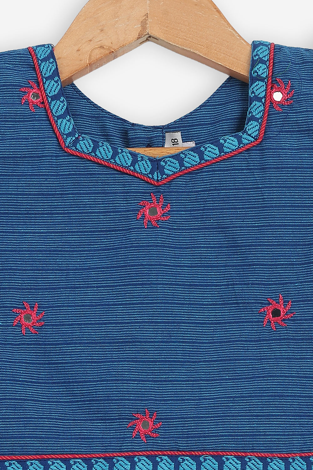 Chittythali Girls Cotton Blend Pavadai Set with Kali Skirt | Traditional Ethnic Wear & Festive Wear for Girls - PS88