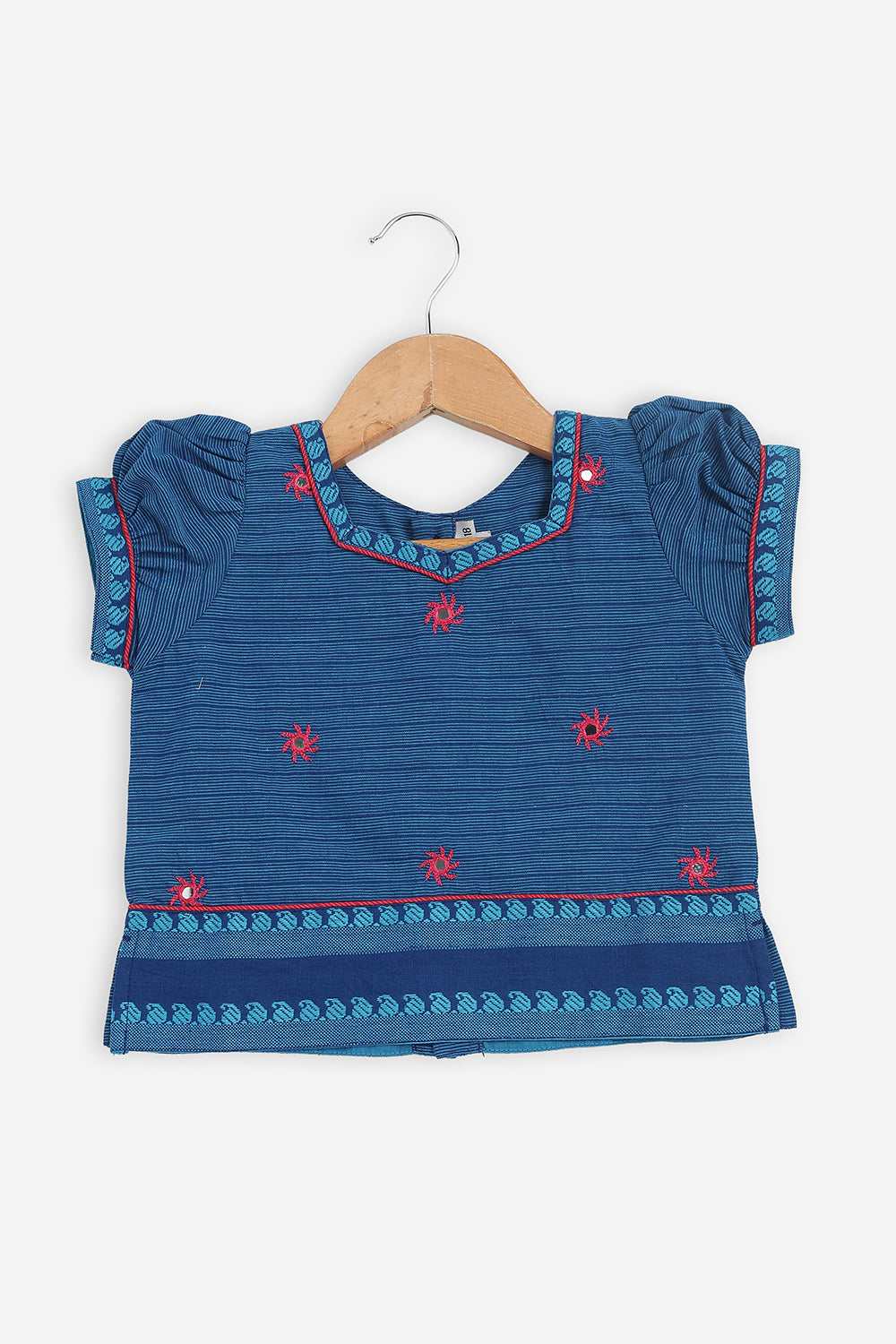Chittythali Girls Cotton Blend Pavadai Set with Kali Skirt | Traditional Ethnic Wear & Festive Wear for Girls - PS88