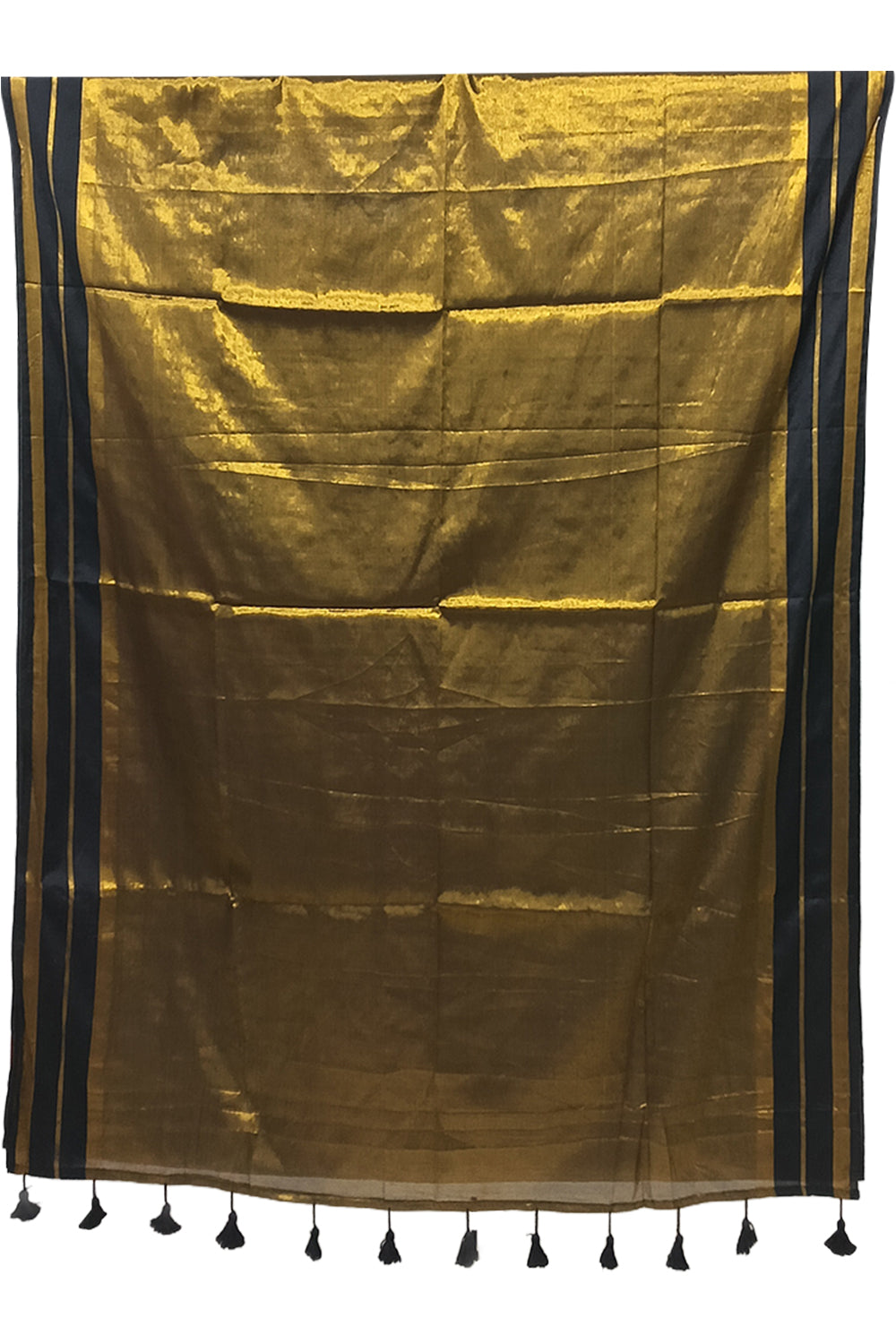 Naidu Hall Women's Green Tissue Cotton Blend Solid Saree with Blouse | Lightweight Ethnic Wear Saree - R130