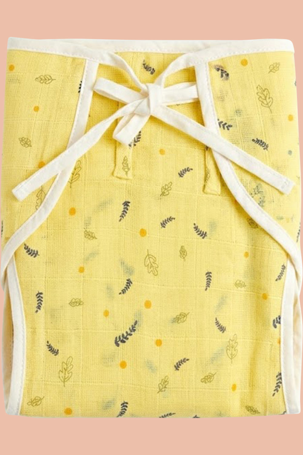 Oh Baby 100% Pure Cotton Nappy Pad – Soft Reusable Baby Insert Pad for Newborns & Infants | Gentle Everyday Comfort - Yellow - RDPR