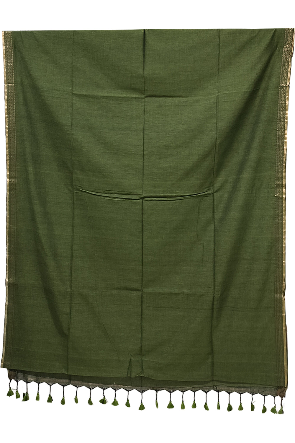 Naidu Hall Women's Green Bengal Cotton Blend Jacquard Saree with Blouse | Lightweight Ethnic Wear Saree - R558