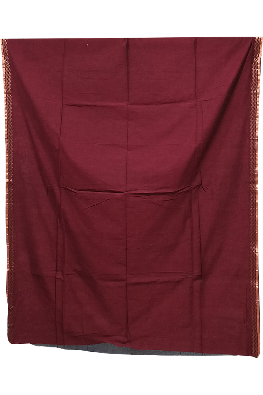 Naidu Hall Women's Maroon Bengal Cotton Blend Jacquard Saree with Blouse | Lightweight Ethnic Wear Saree - R558