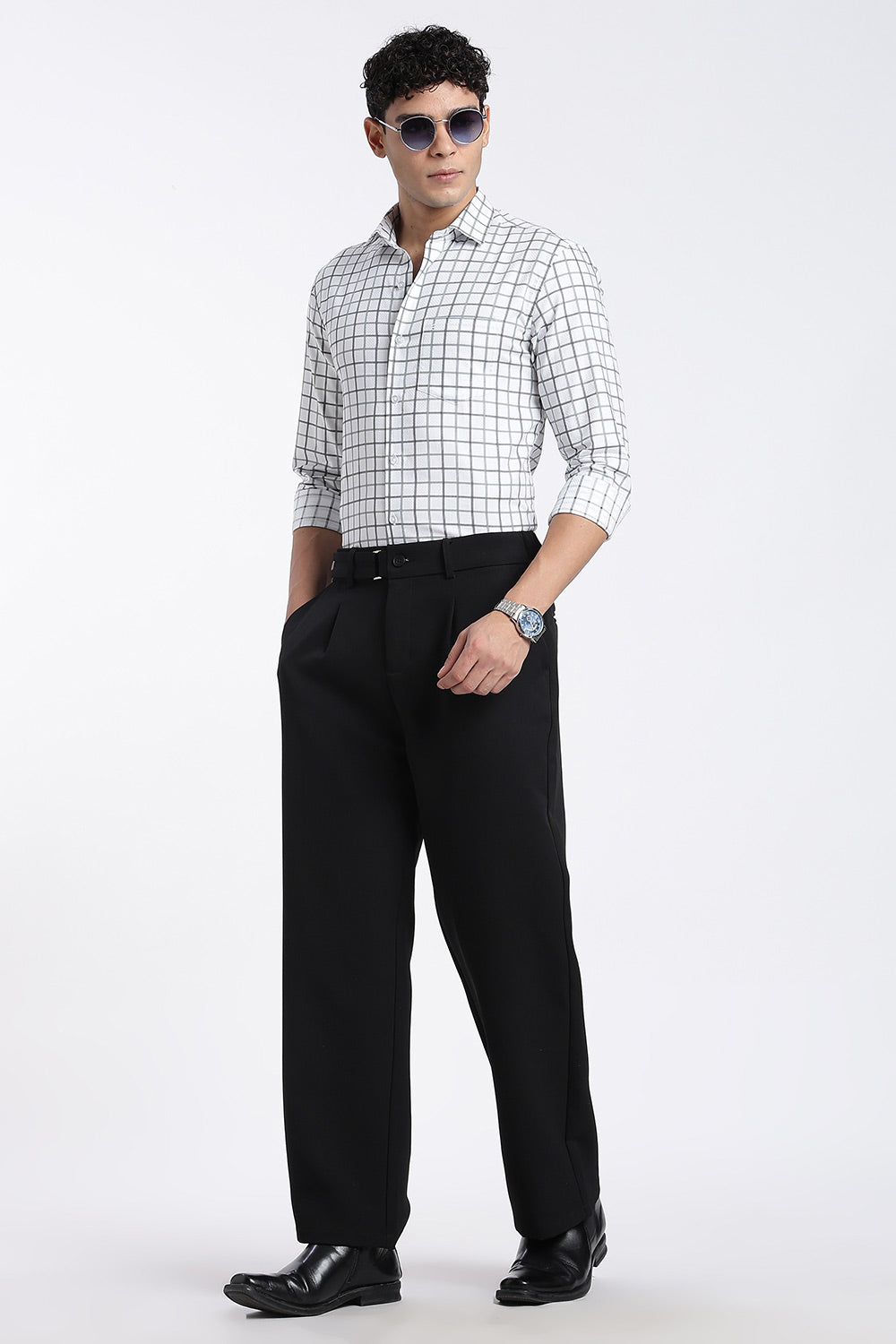 Enhance Men’s Cotton Check Shirt – Full Sleeve Casual Shirt with Button Placket & Pocket | Everyday Wear Shirt for Men - Green - SH37