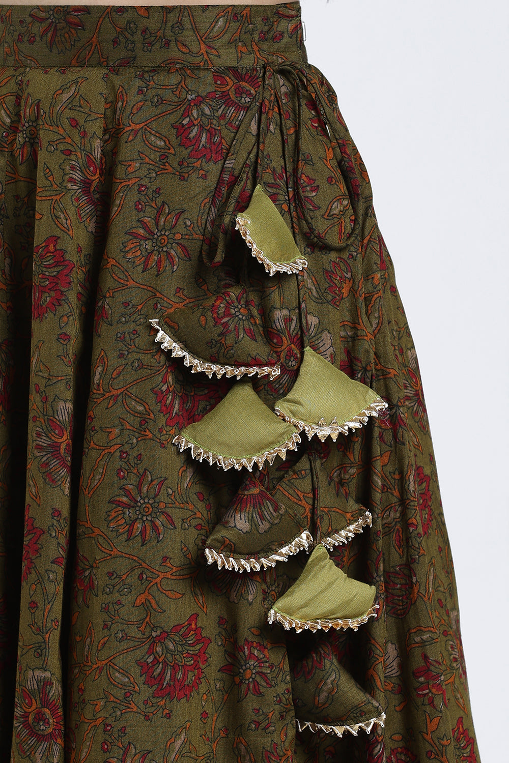 Mythri Women’s Lehenga Set – Cotton Blend Floral Printed Skirt & Top with Embroidery | Festive Wear Lehenga Choli - ST08