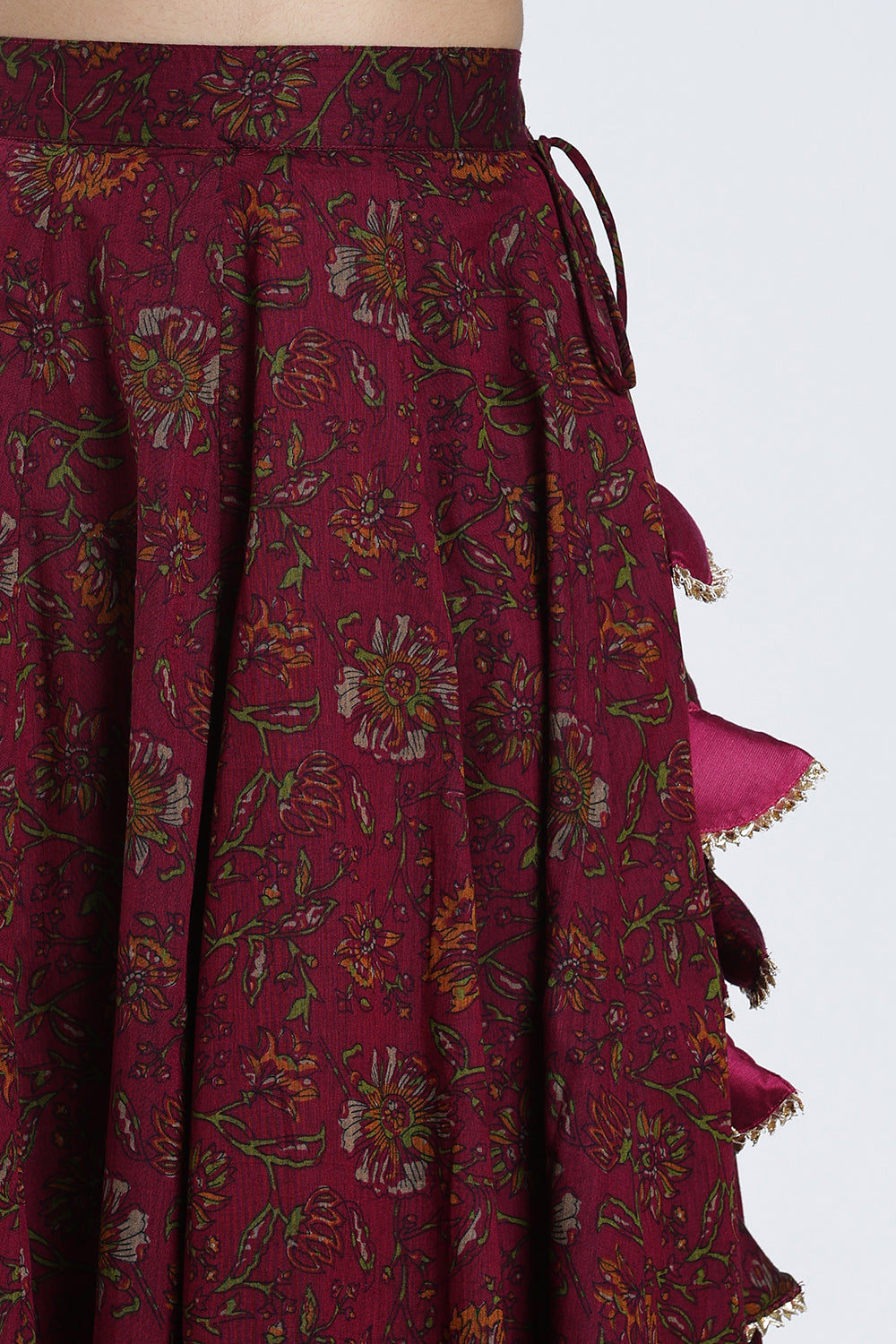 Mythri Women’s Lehenga Set – Cotton Blend Floral Printed Skirt & Top with Embroidery | Festive Wear Lehenga Choli - ST08
