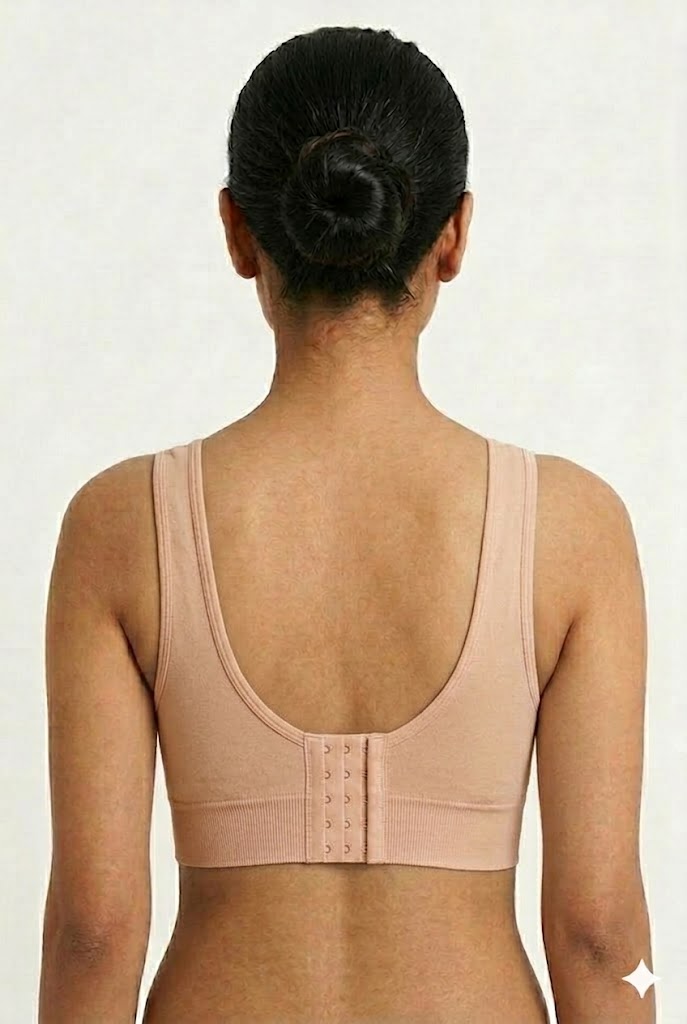 Seamless Padded Bra for Women – Full Coverage Cotton Blend Bra with Back Hook Closure | Wire-Free Everyday Comfort Bra - 10429