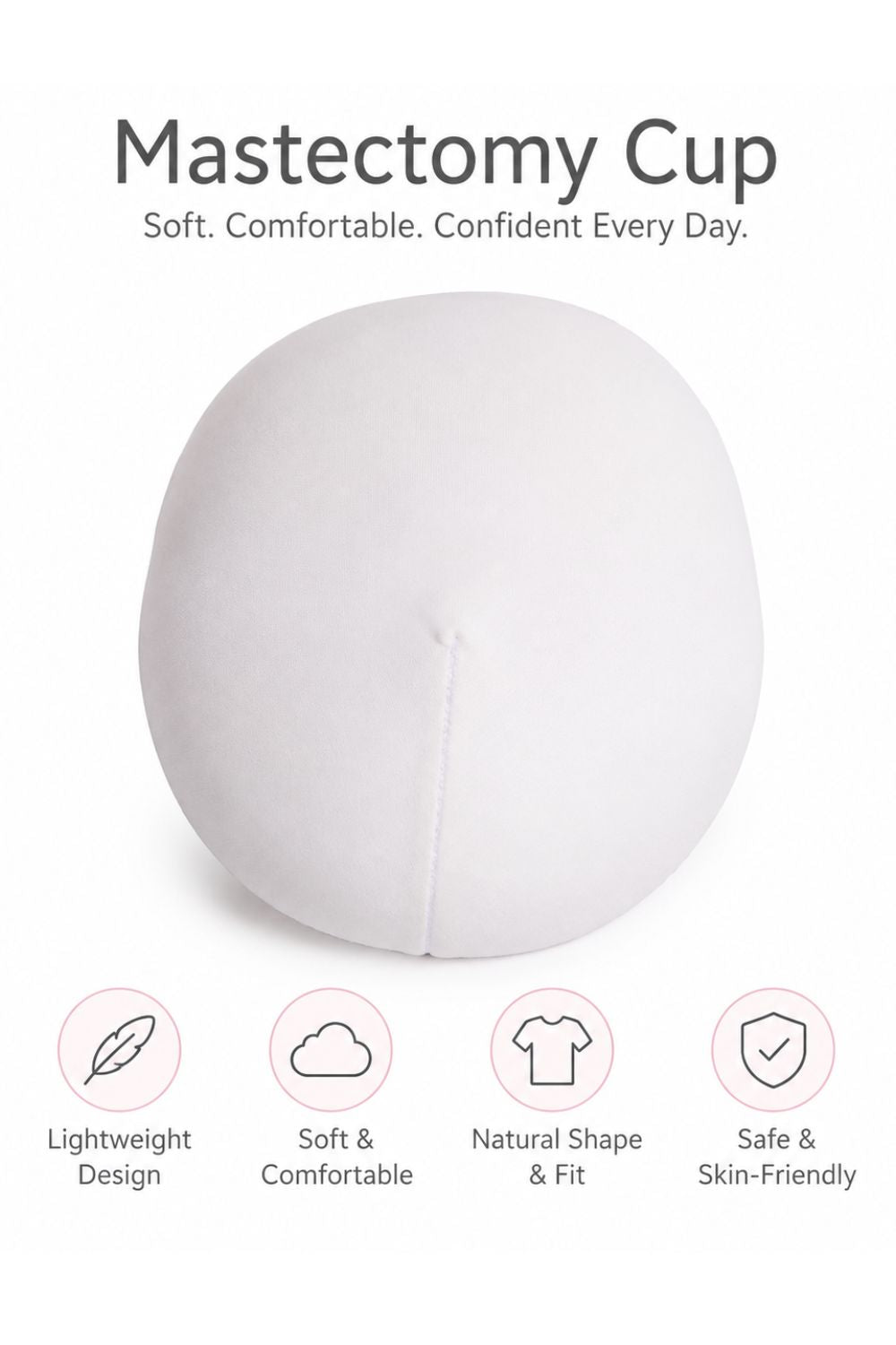 Intimacy Mastectomy Sponge Bra Cup | Lightweight Post-Surgery Prosthesis Insert (1 Pc)