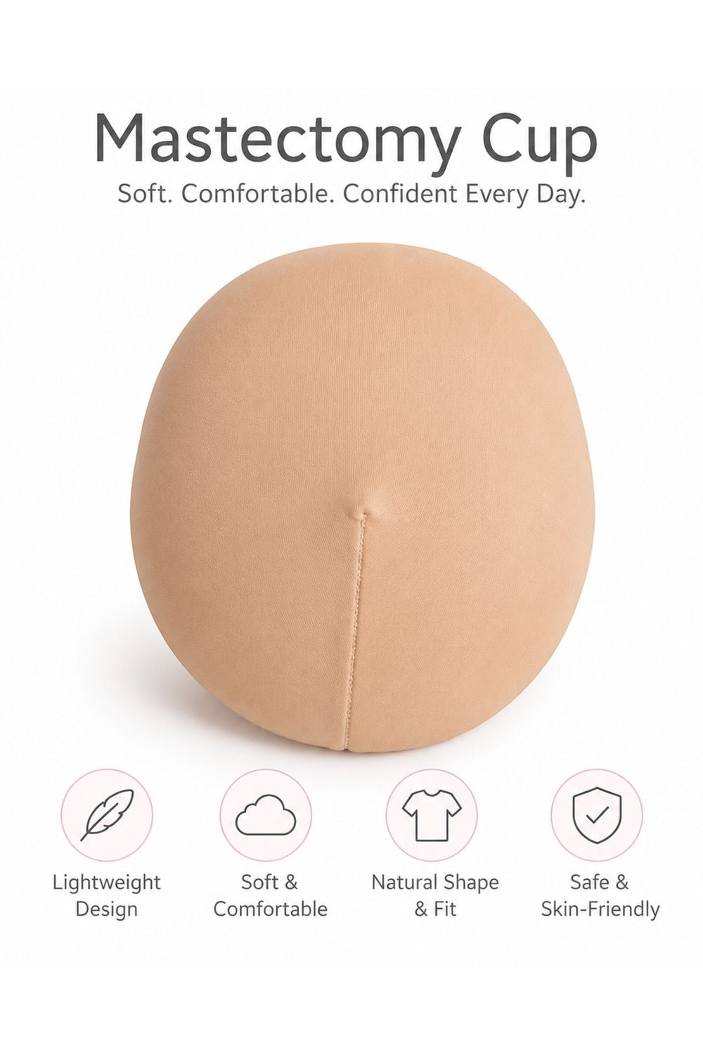 Intimacy Mastectomy Sponge Bra Cup | Lightweight Post-Surgery Prosthesis Insert (1 Pc)