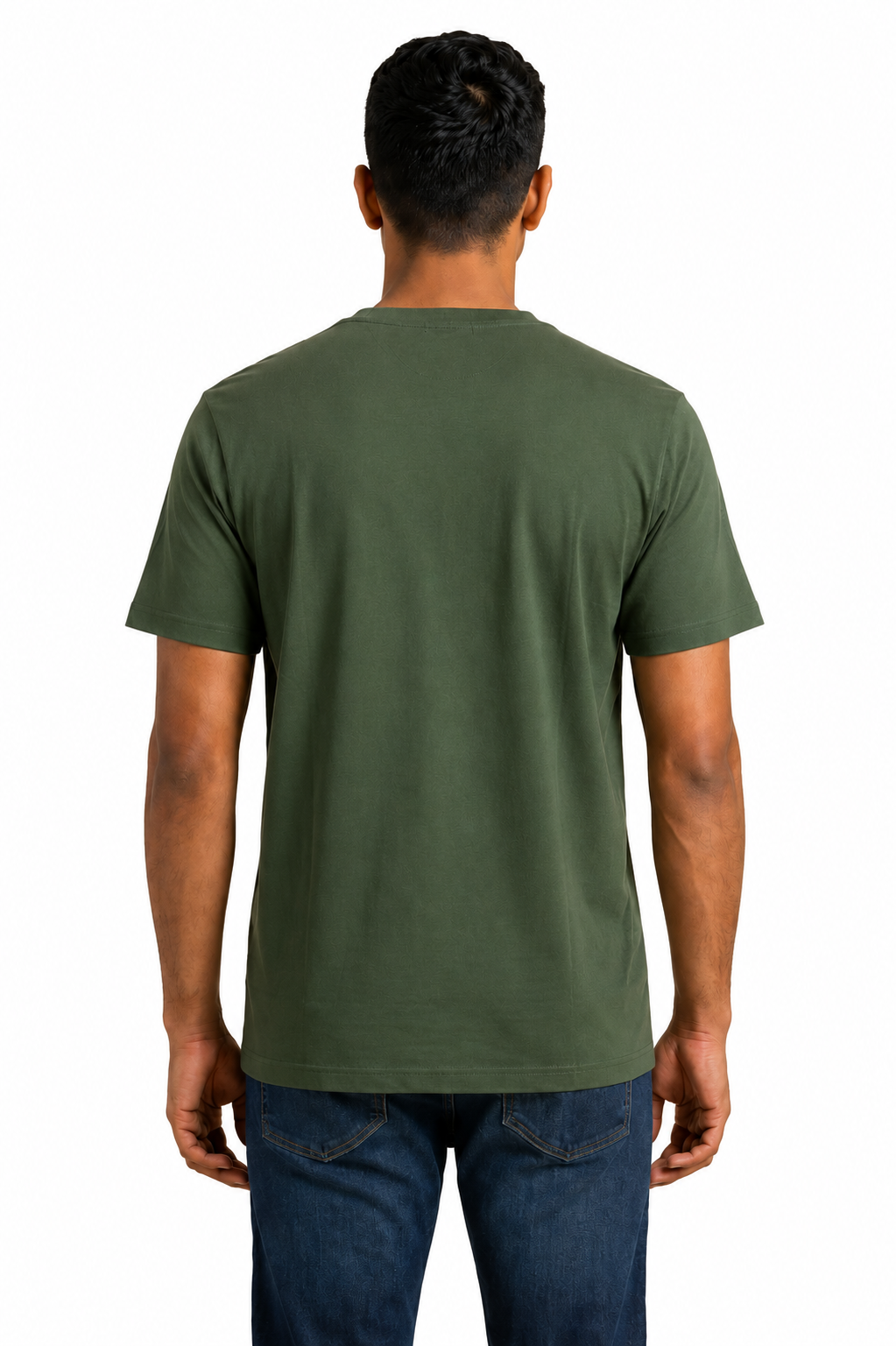 Enhance Men’s Cotton T-Shirt – Round Neck Printed T-Shirt with Football Graphic | Casual Everyday Wear T-Shirt - Olive - TG18