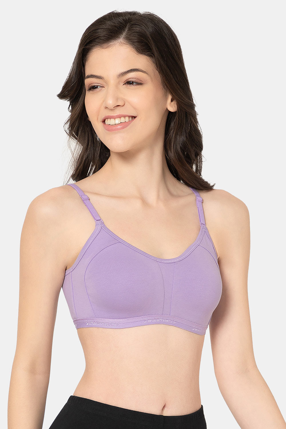 Teen Girls Cotton Blend Medium-Impact Sports Bra | Non-Wired, Seamless Beginner Bra -BB07