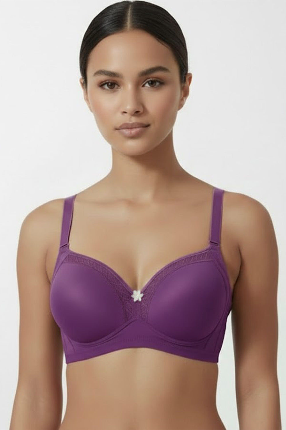 Teen Girls’ Lace Padded Bra – High-Coverage, Seamless & Sweat-Friendly Comfort - 2855