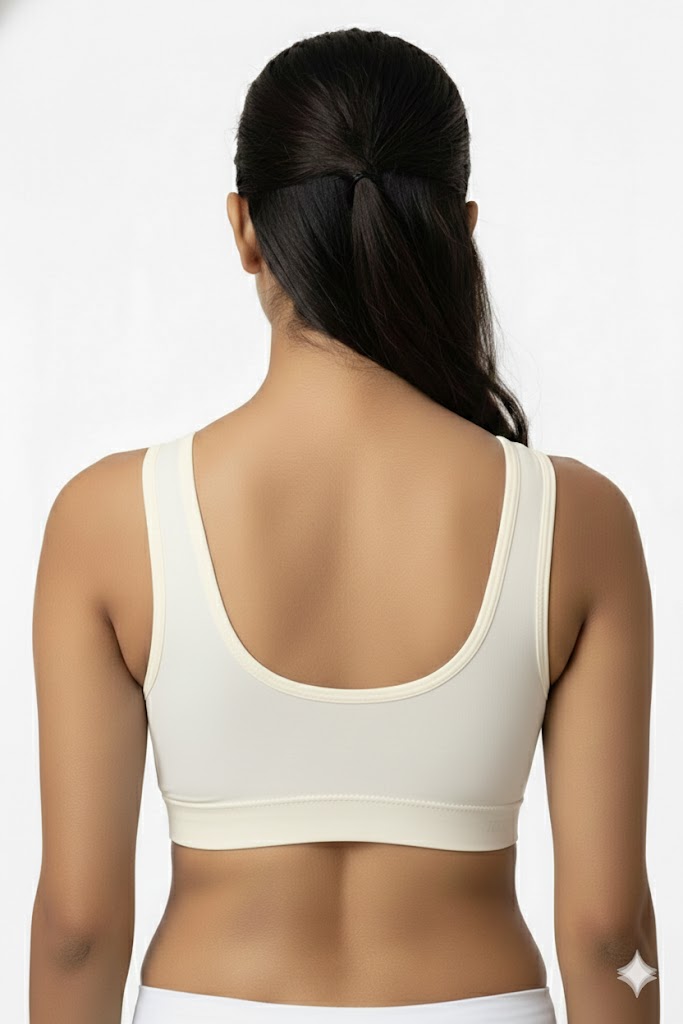 Seamless Modal Sports Bra for Teen Girls & Women – Non Wired Non Padded Beginner Training Bra | Sweat Absorbent Everyday Comfort Bra - 5689