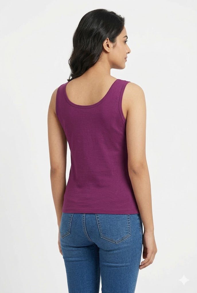 Seamless Cotton Blend Tank Top Bra for Teen Girls & Women – Non Wired Non Padded Innerwear | Sweat Absorbent Everyday Comfort Tank Top - CTBD