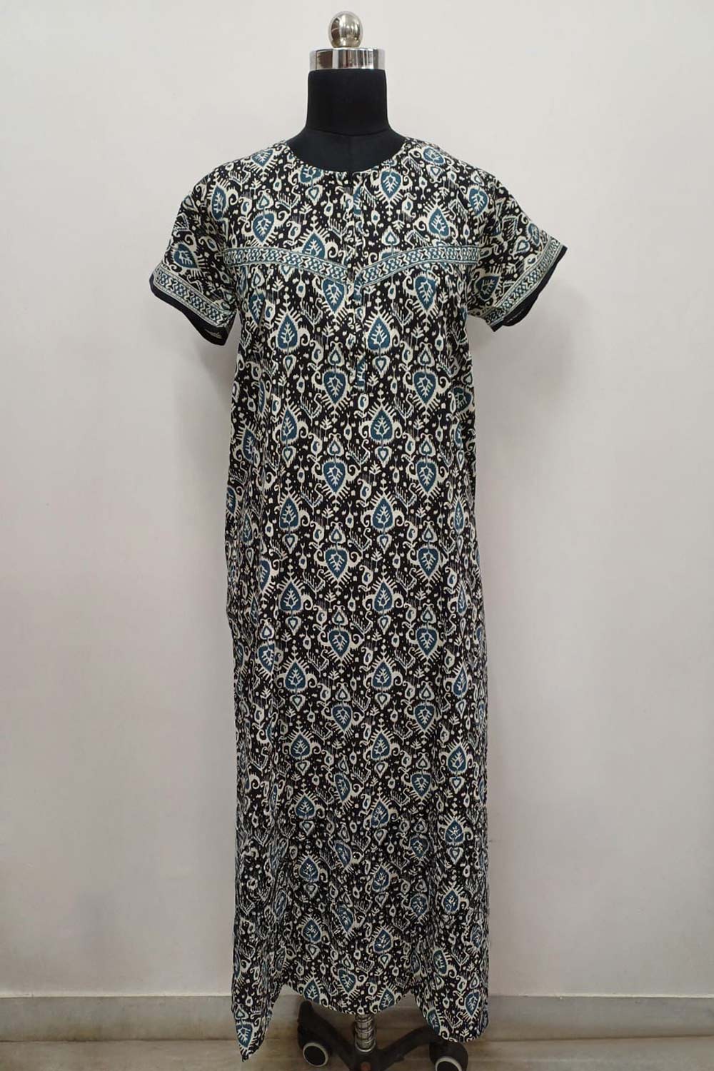 Women's Nighty Cotton Blend Full Length Printed Night Dress Comfortable Sleepwear for Women - 531C