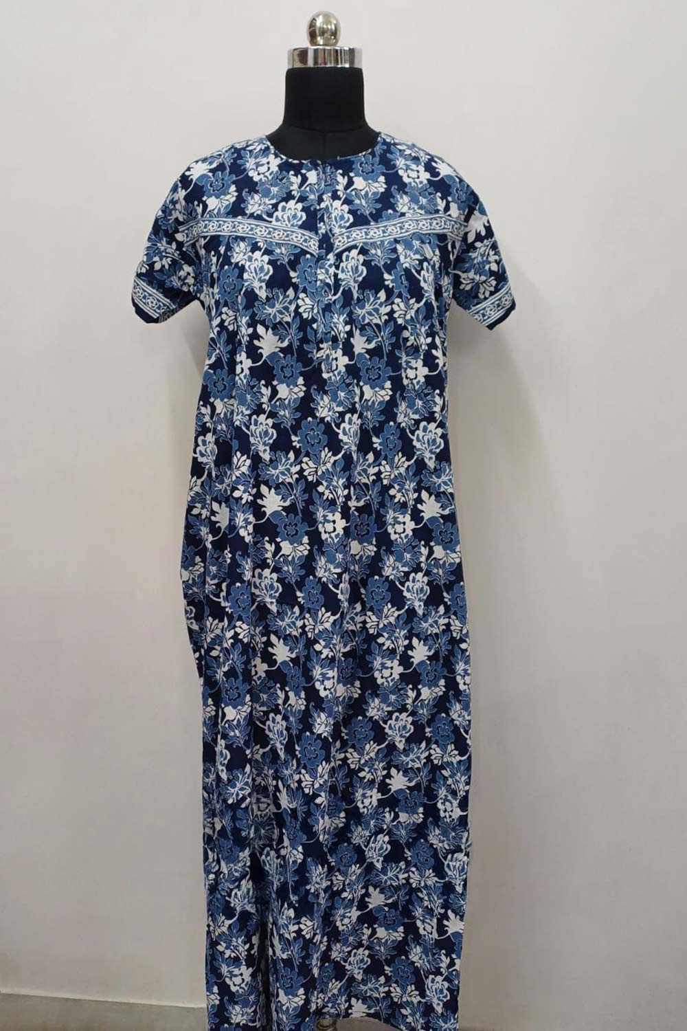 Women's Nighty Cotton Blend Full Length Printed Night Dress Comfortable Sleepwear for Women - 531D