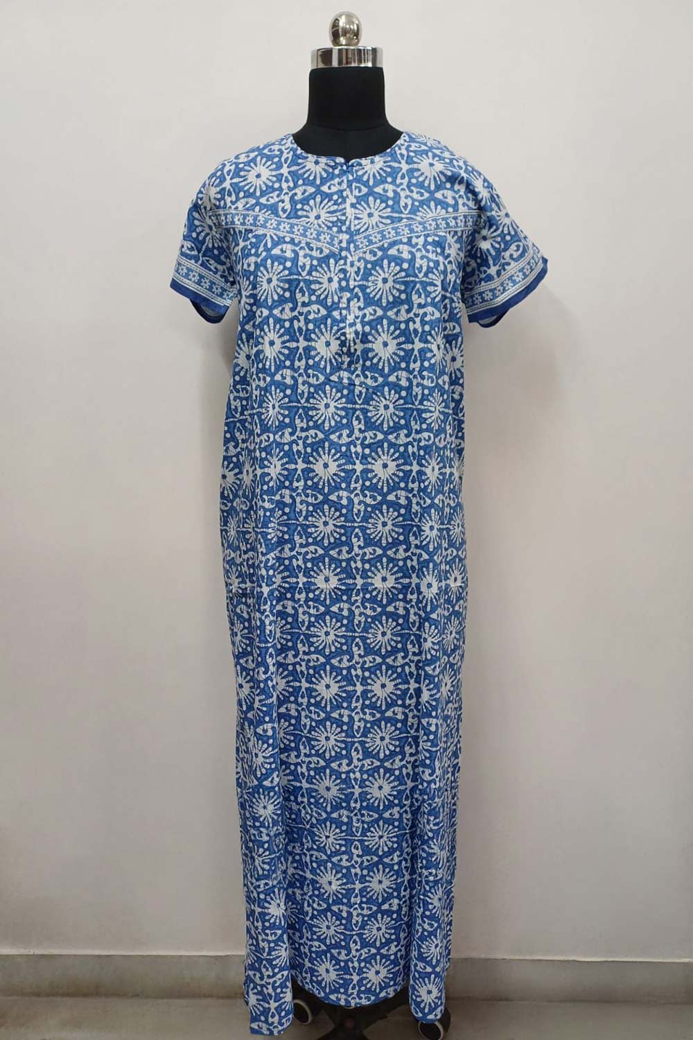 Women's Nighty Cotton Blend Full Length Printed Night Dress Comfortable Sleepwear for Women - 531E
