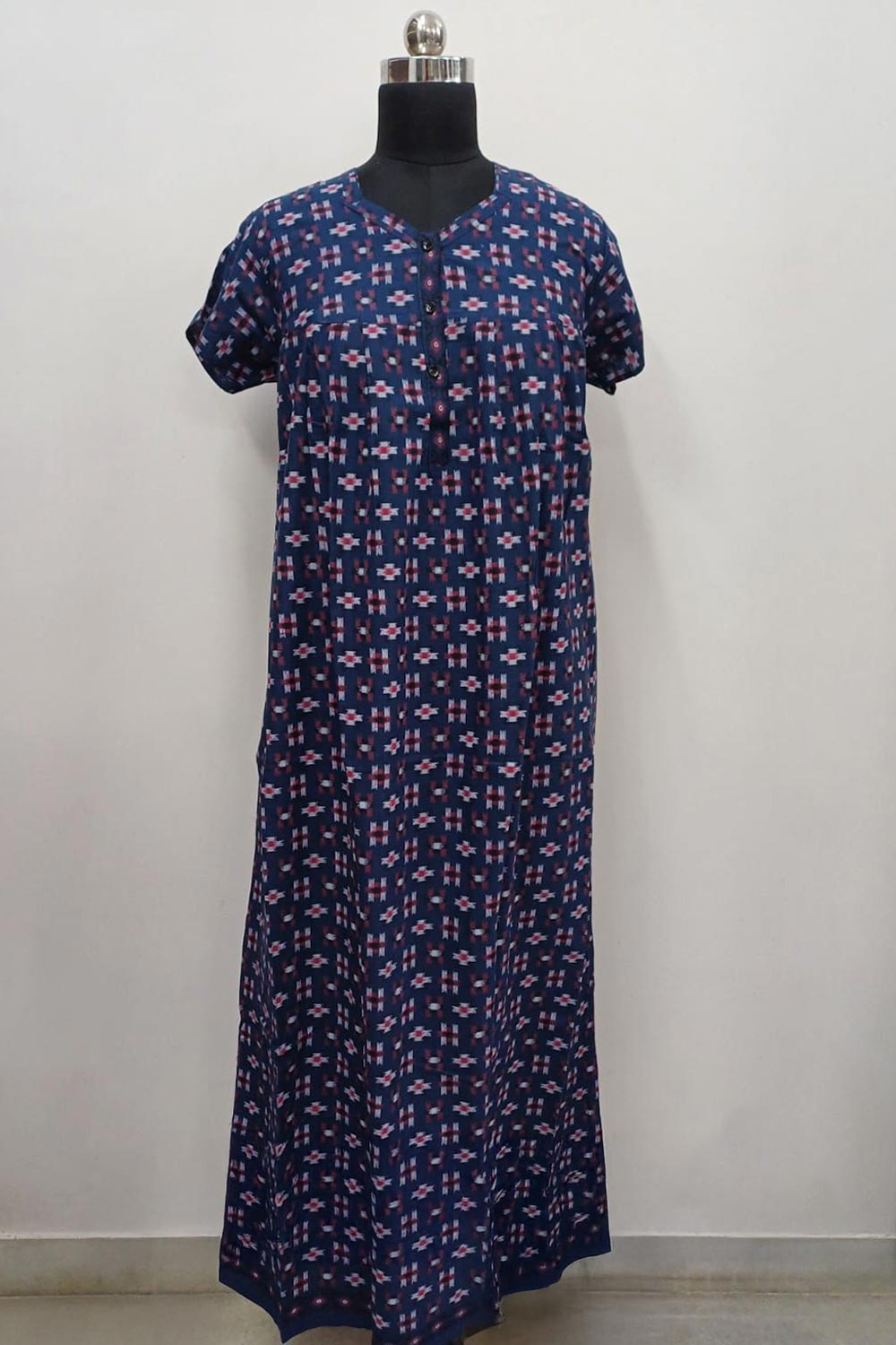 Women's Nighty Cotton Blend Full Length Printed Night Dress Comfortable Sleepwear for Women - 521C