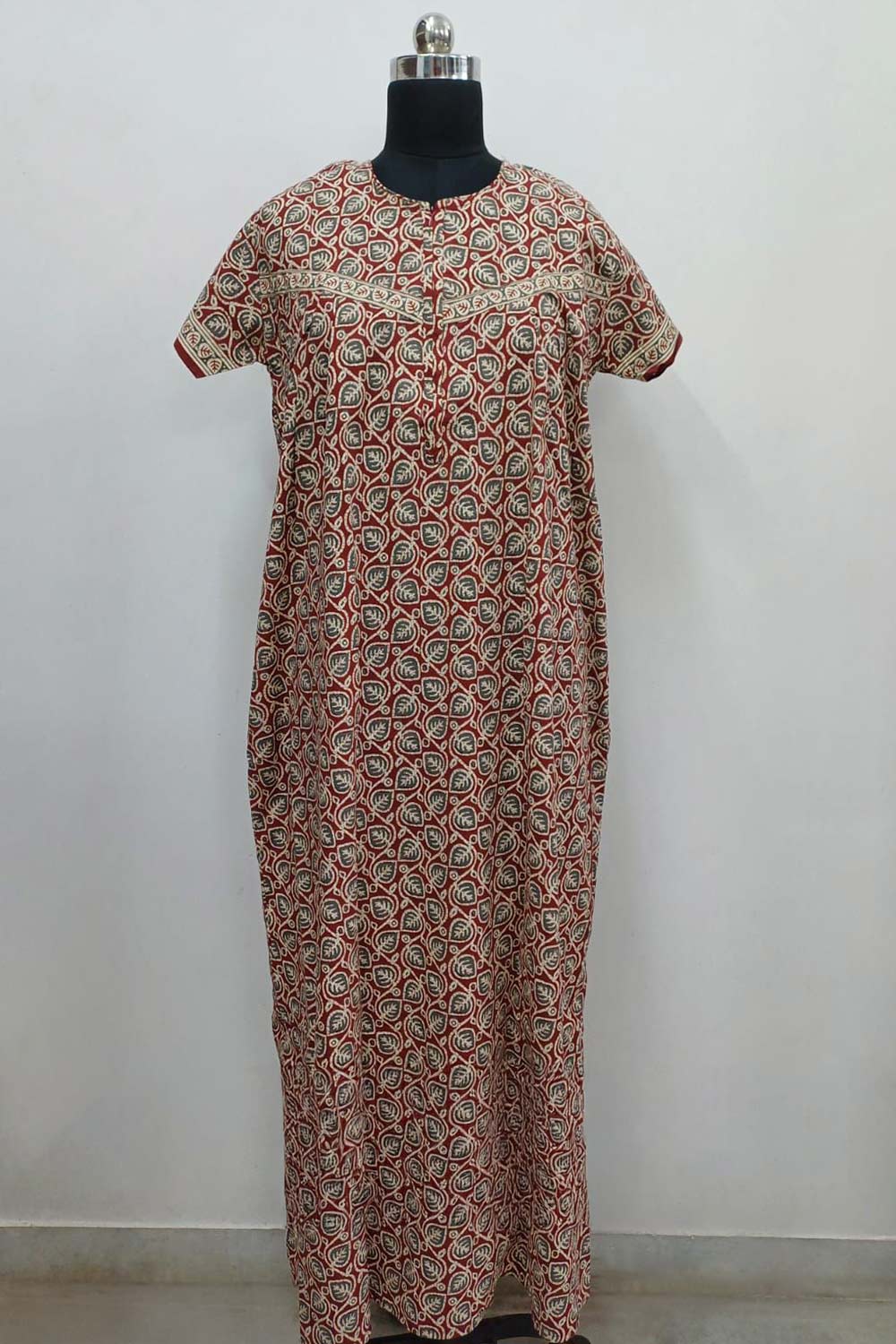 Women's Nighty Cotton Blend Full Length Printed Night Dress Comfortable Sleepwear for Women - 531A