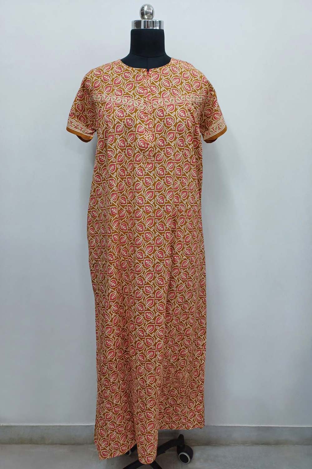 Women's Nighty Cotton Blend Full Length Printed Night Dress Comfortable Sleepwear for Women - 531A