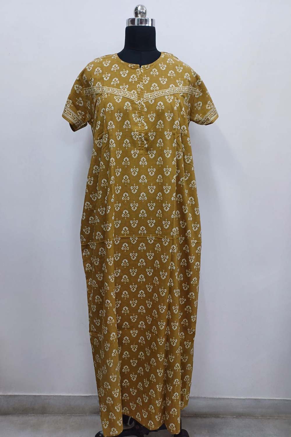 Women's Nighty Cotton Blend Full Length Printed Night Dress Comfortable Sleepwear for Women - 531B