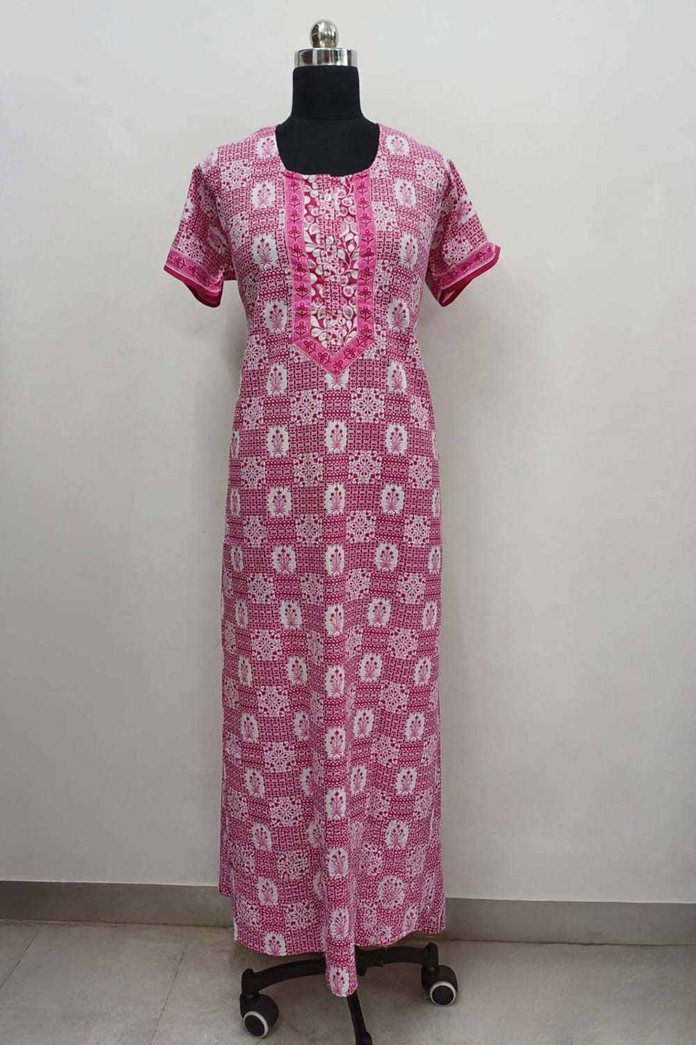 Women's Nighty Cotton Blend Full Length Printed Night Dress Comfortable Sleepwear for Women - 541A