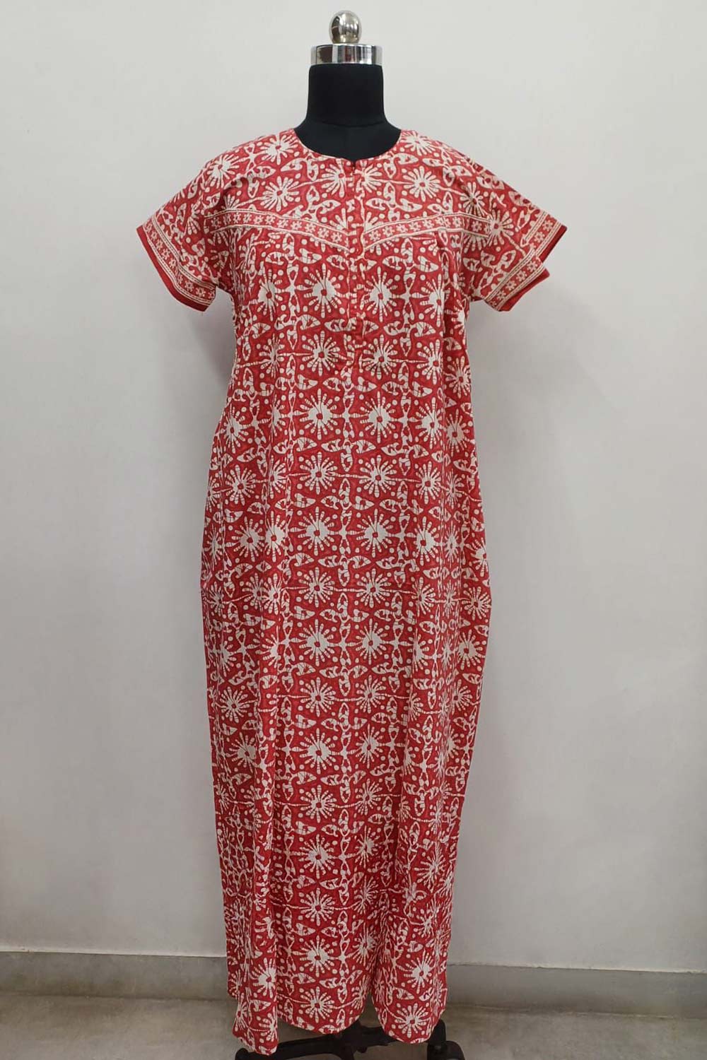 Women's Nighty Cotton Blend Full Length Printed Night Dress Comfortable Sleepwear for Women - 531E