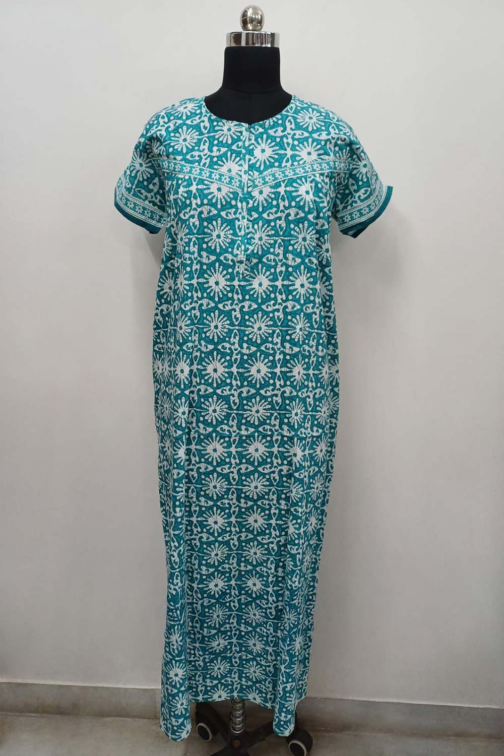 Women's Nighty Cotton Blend Full Length Printed Night Dress Comfortable Sleepwear for Women - 531E