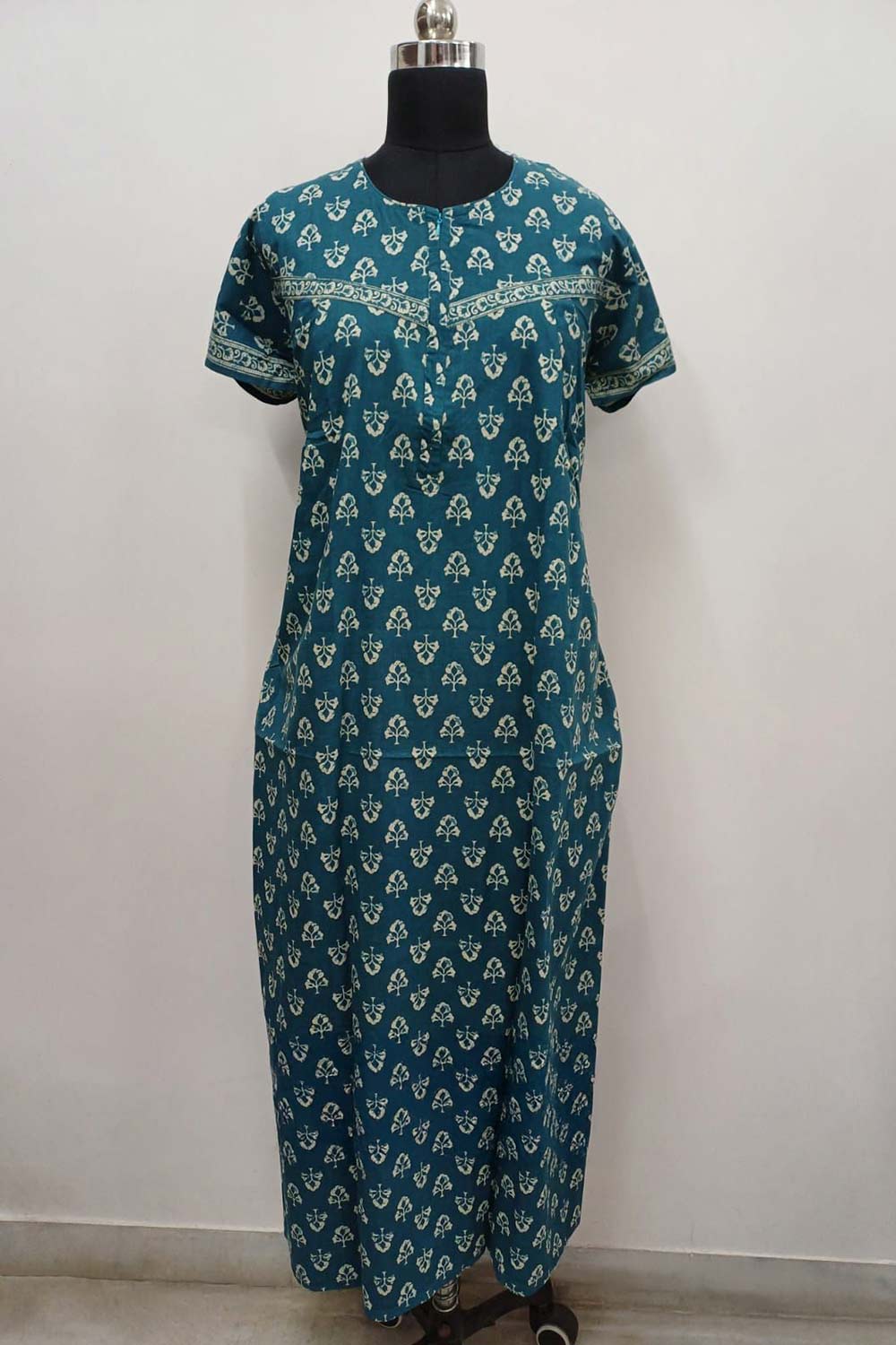 Women's Nighty Cotton Blend Full Length Printed Night Dress Comfortable Sleepwear for Women - 531B