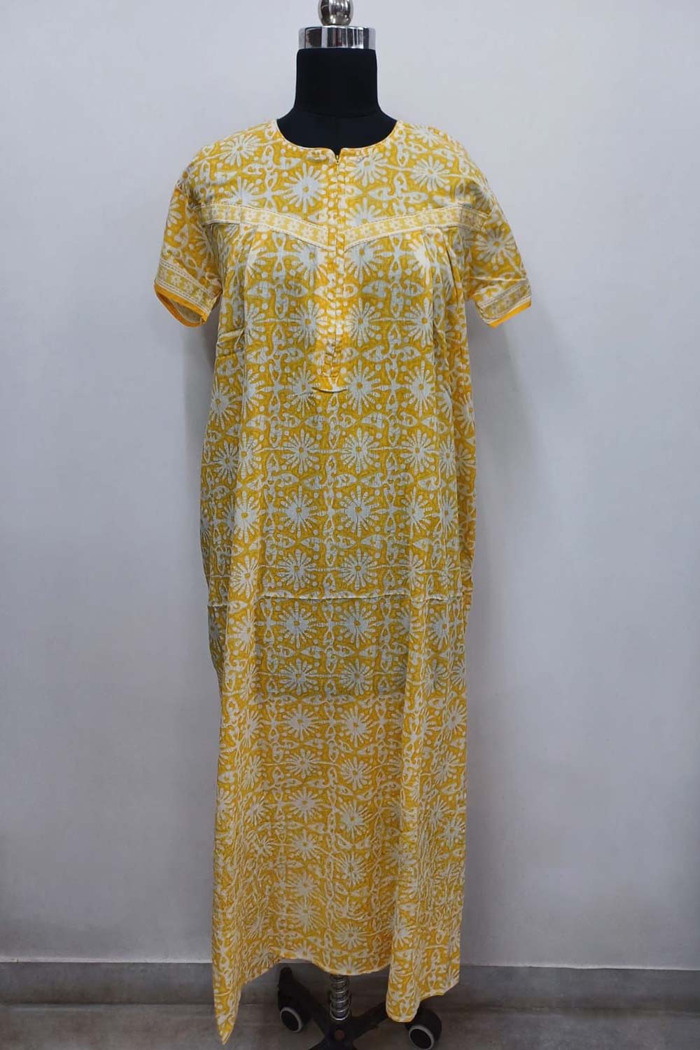 Women's Nighty Cotton Blend Full Length Printed Night Dress Comfortable Sleepwear for Women - 531E