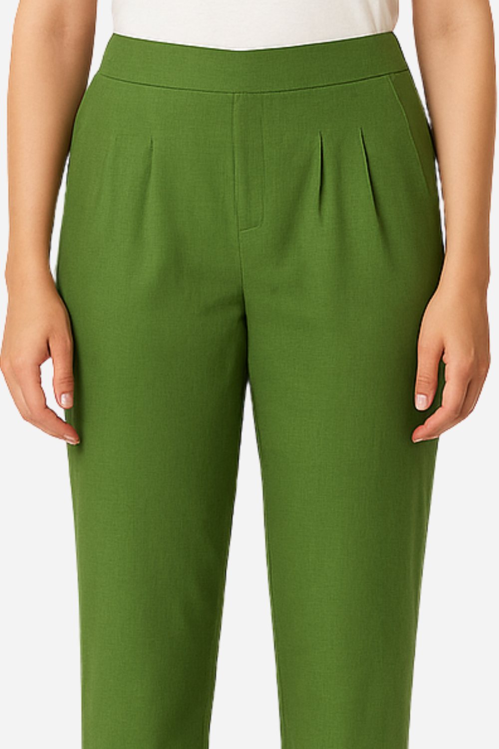 Women’s Straight Lycra Plain Pants | Stretchable Western Wear Trouser - LCPT