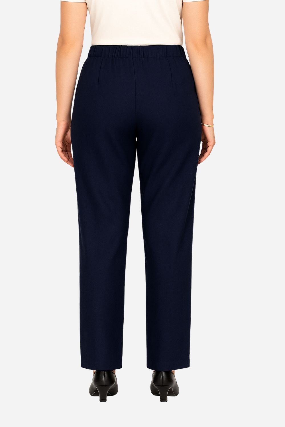 Women’s Straight Lycra Plain Pants | Stretchable Western Wear Trouser - LCPT