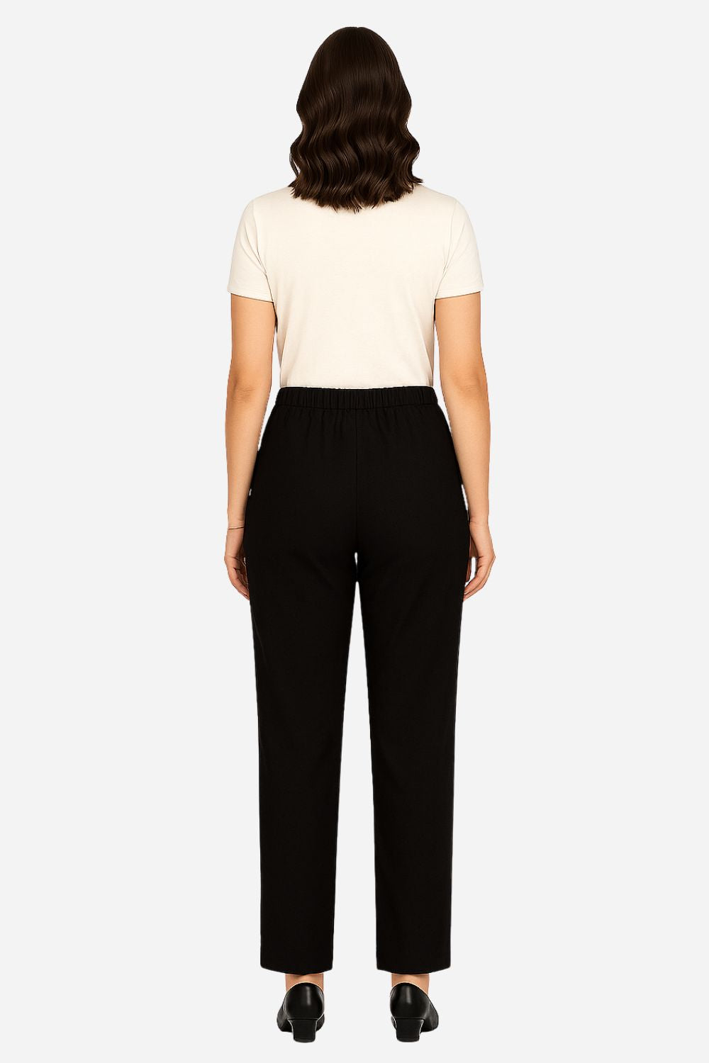 Women’s Straight Lycra Plain Pants | Stretchable Western Wear Trouser - LCPT