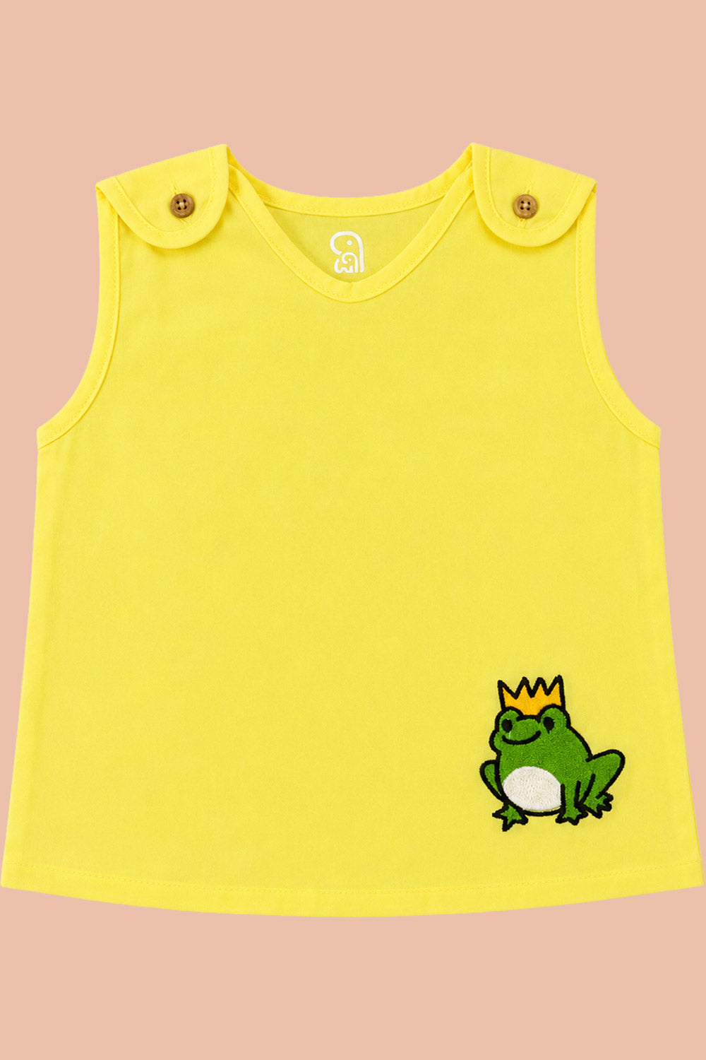 Oh Baby 100% Pure Cotton Everyday Comfort Baby Vest – Soft Breathable Infant Innerwear for Newborn Boys & Girls - Yellow - VS08